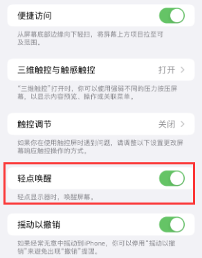 无极苹果授权维修站分享iPhone轻点无法唤醒怎么办