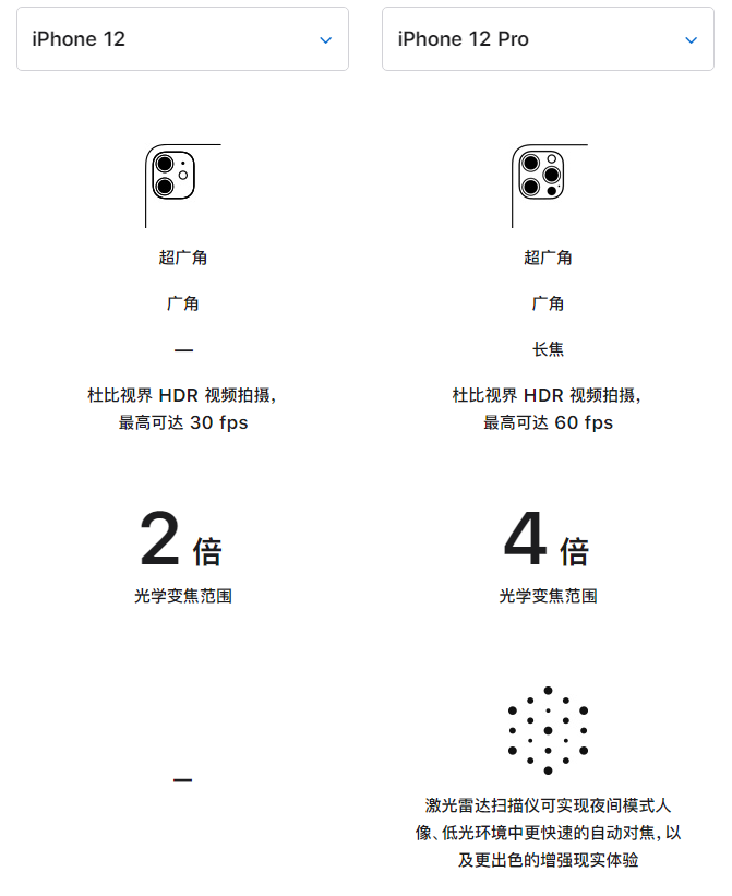 无极苹果手机维修分享苹果 iPhone 12 与 iPhone 12 Pro 选哪款 